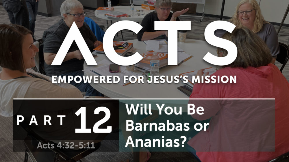 Will You Be Barnabas or Ananias