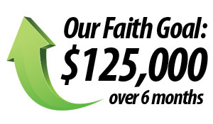 Our Faith Goal: $125,000 over 6 months